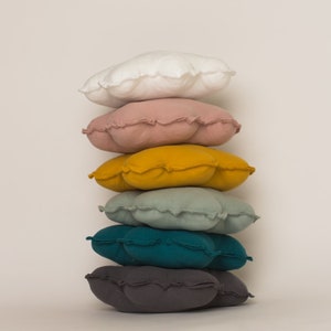 Set of 6 Cloud Pillows | Custom Colors | Handmade Muslin Cushions | Nursery Decor | OEKO-TEX Certified Fabric | For Kids | For teen |