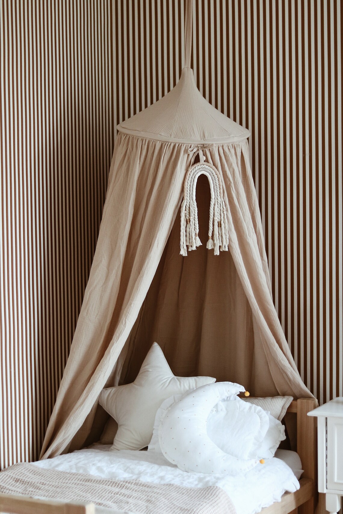 Caffe Latte Canopy Canopy Beige Bed Canopy Cream Crib Etsy Canada