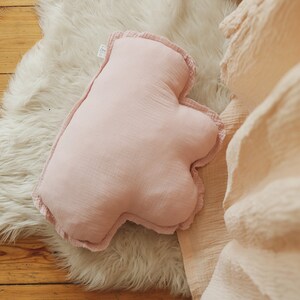 Muslin Cloud Pillow Set: Pink & Vanilla Kids Room Decor