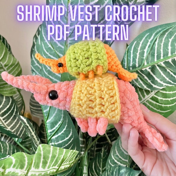 Modèle au crochet avec gilet et gilet crevettes | MOTIF PDF