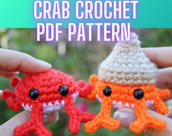 Crab and Hermit Crab Crochet Pattern | Amigurumi PDF | LOW-SEW!