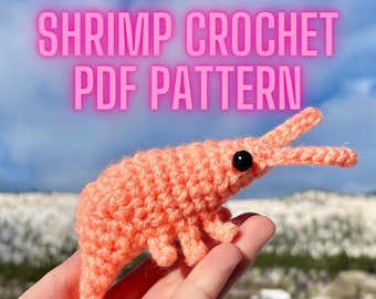 Shrimp Crochet Pattern | Amigurumi PDF | LOW-SEW!