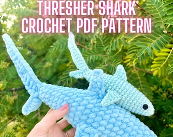 Thresher Shark Crochet Pattern | Anxious Shark Amigurumi PDF | LOW SEW!