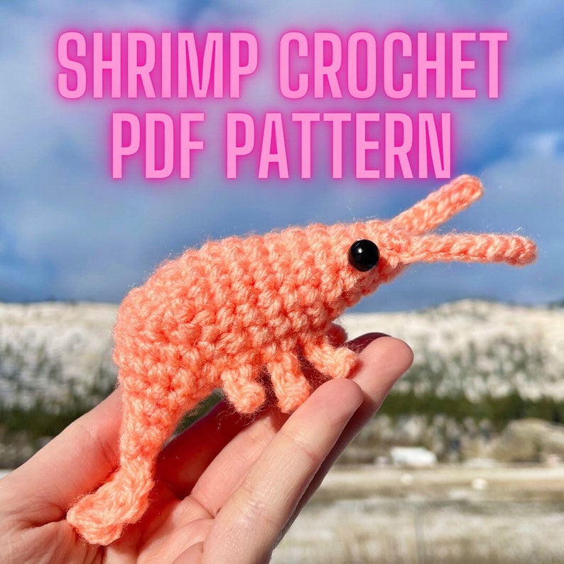 Patrón de Ganchillo Camarones / Amigurumi PDF / LOW-SEW imagen 1