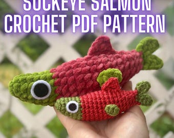 Sockeye Salmon Crochet Pattern | Amigurumi PDF | LOW SEW!