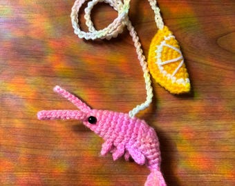 Shrimp Car Charms | Prawn Rearview Mirror Hangers