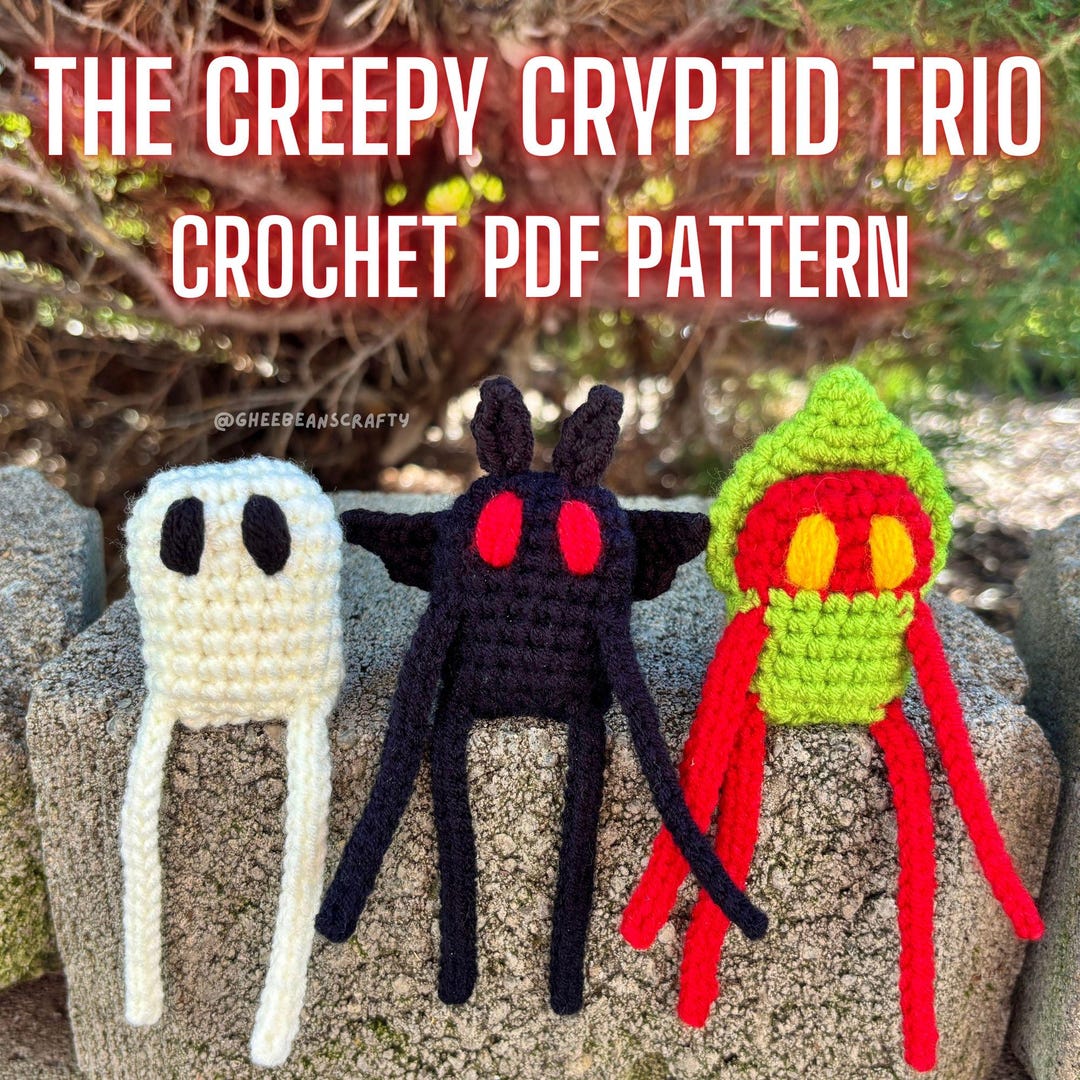 The Creepy Cryptid Trio Crochet Pattern | Monster Amigurumi PDF - Etsy