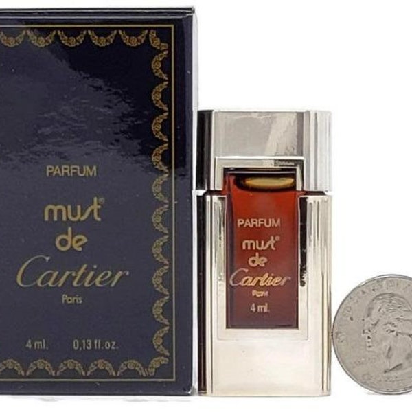 Must de Cartier (vintage) voor vrouwen 4 ml/.13 oz puur parfum/parfum miniatuur