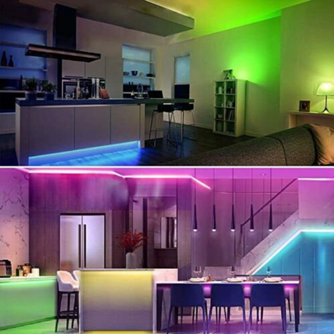 Led Strip Lights 16.4ft RGB Led Tape Lights Color Changing Etsy