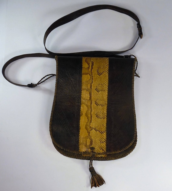 Real Python & Leather Bags, Vintage Handbag Holds… - image 1