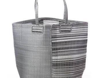 Ręcznie Tote Bag do podróży, plaża, Carry on, zakupy, siłownia. składana wodoodporna torba duża torba wegańskie, Eco-Friendly tkane tworzyw sztucznych z recyklingu # 5