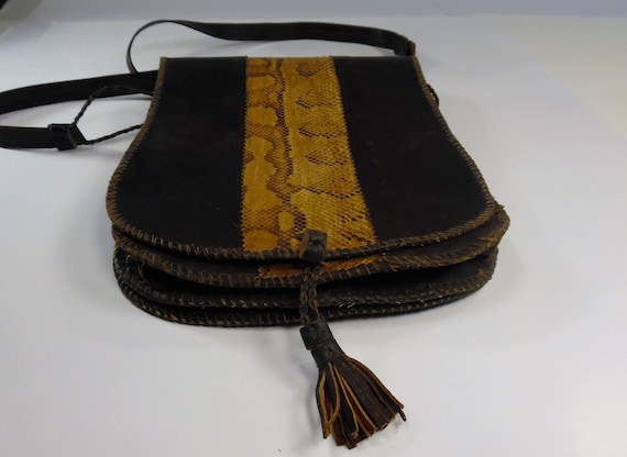 Real Python & Leather Bags, Vintage Handbag Holds… - image 2