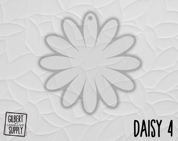 Daisy Acrylic Blank, Acrylic Blanks, Flower Blank, Wild Flower, Daisy Blank,  Epoxy Blank, Resin Blank, Badge Reel, Gift Tag, Craft Blank 