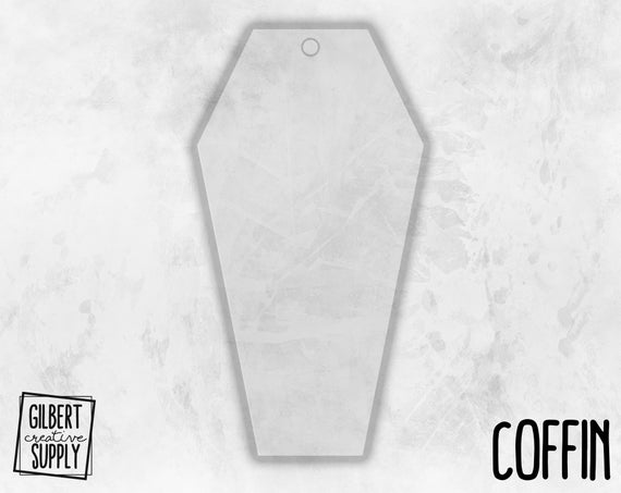Coffin Acrylic Blank Keychains, Acrylic Blank Keychains, Coffin Keychains,  Coffin Blank Keychains, Blanks for Vinyl, Blanks for Resin 