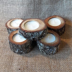 10 Rustic Candle holder Creating a mood, tea light holder, oak wood candle holder, Rustic wedding decor, home decor, country wedding, image 3