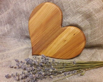 One Rustic Oak heart Wedding coaster Table decor