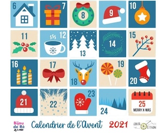 Calendario de Adviento 2021 con corazón de limón y joyas