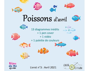 Folleto de diagramas de brickstitch inéditos Coeur Citron Bijouderé número 3: April Fools (inglés o francés)