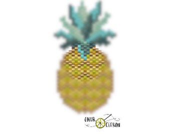 Pineapple brickstitch diagram version 1 / brickstitch pattern pineapple