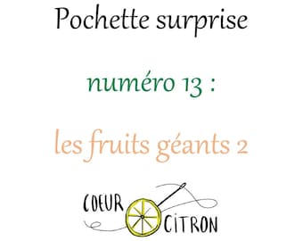 Pochette surprise numéro 13: les fruits géants 2