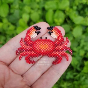 Diagramme brickstitch du crabe de la pochette 7