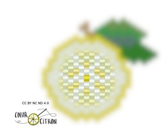 Diagrama de cuentas Miyuki rodaja de limón / patrón de puntada de ladrillo limón