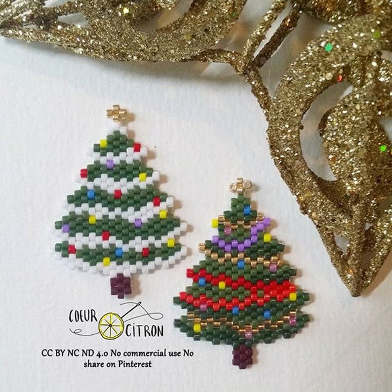 Diagramme brickstitch sapin enneig\u00e9 brickstitch pattern snowy christmas tree