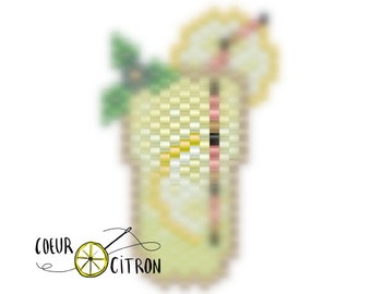 Diagram miyuki beads brickstich lemon mojito / brickstitch pattern mojito