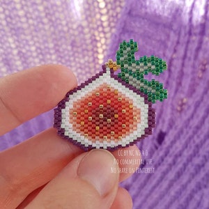 Diagramme brickstitch figue ouverte/ Brickstitch pattern fig