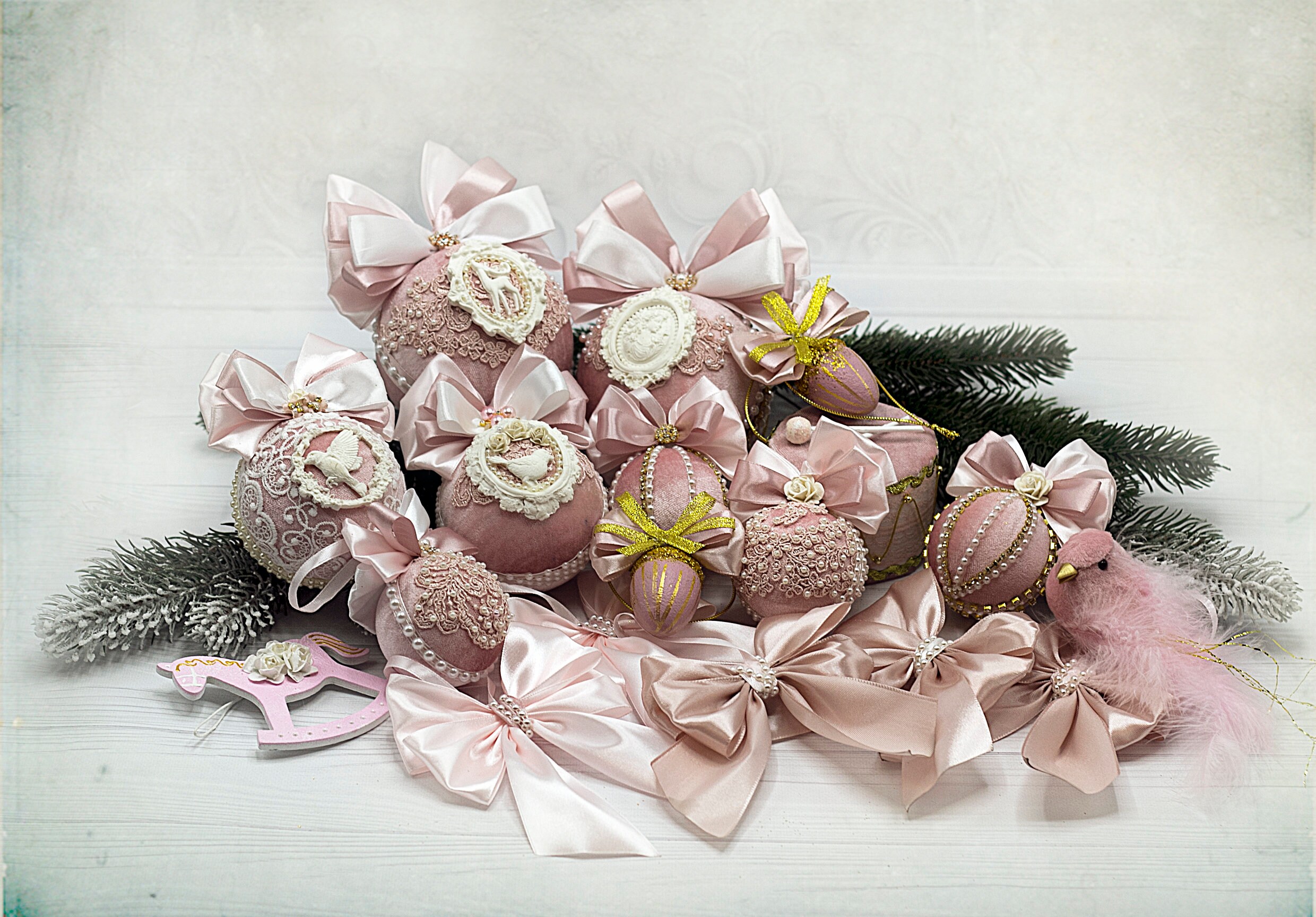 Powder Pink Christmas Tree 