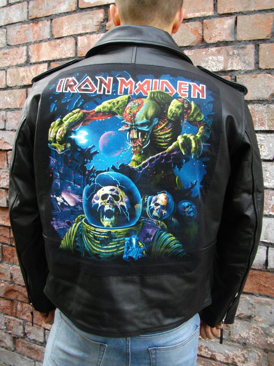 Metalworks Iron Maiden 'final Frontier' Leather Jacket - Etsy Metalworks Iron Maiden 'final Frontier' Leather Jacket - Etsy
