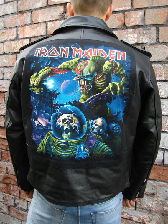 Metalworks Iron Maiden 'final Frontier' Leather Jacket - Etsy