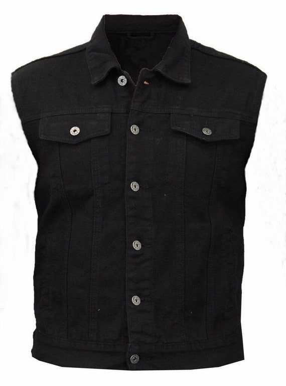 Black denim battle jacket deals