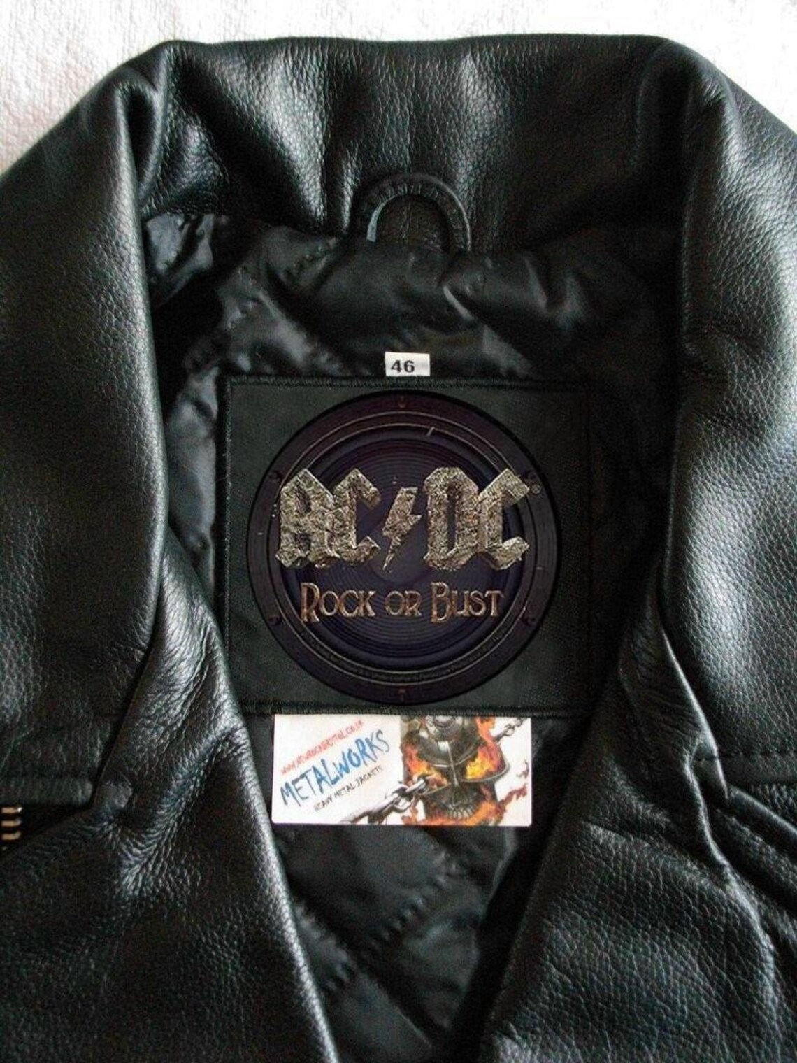 Metalworks AC/DC 'rock or Bust' Leather Jacket - Etsy UK