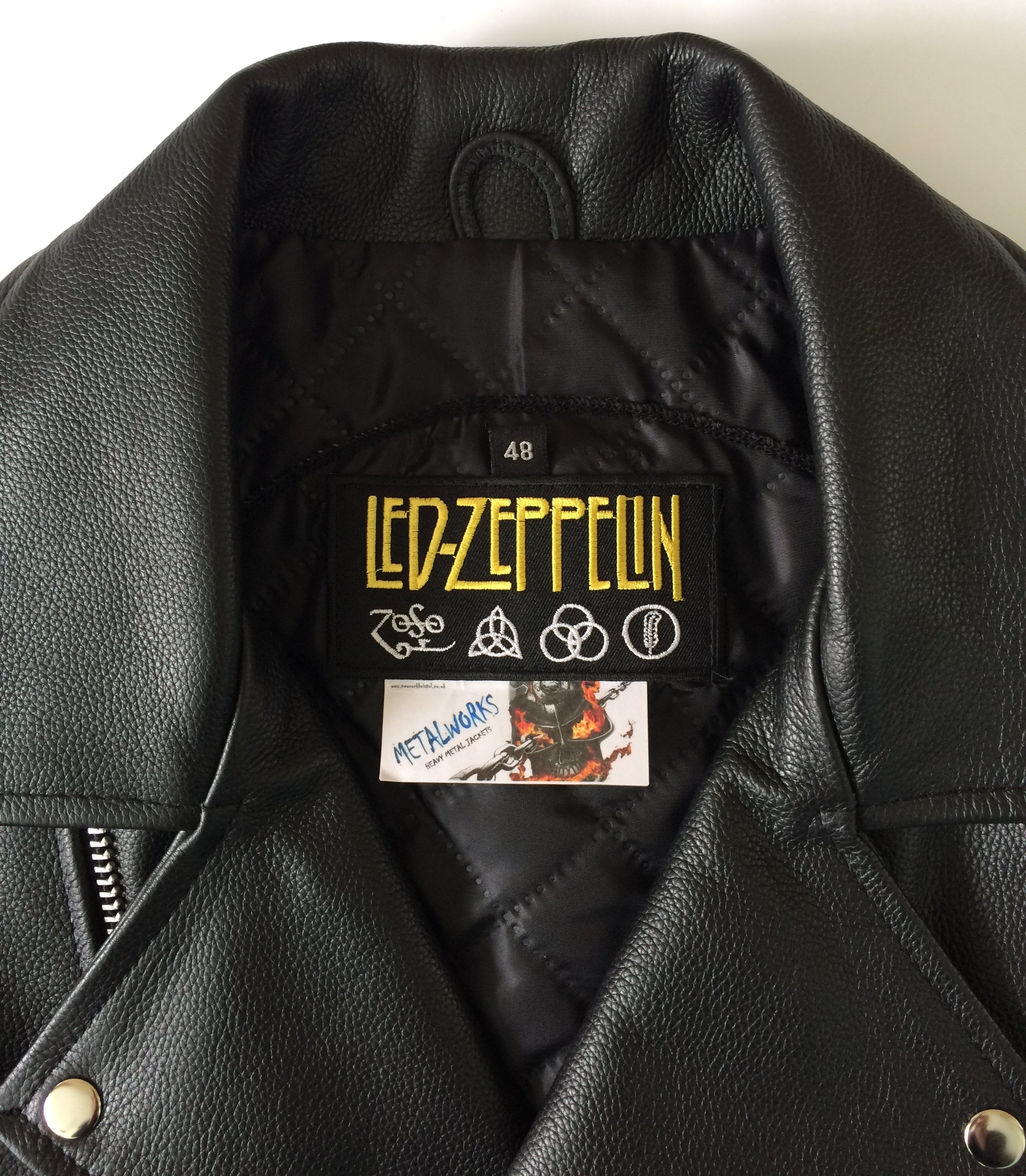 Metalworks Led Zeppelin 'USA 77' Leather Jacket - Etsy Metalworks Led Zeppelin 'USA 77' Leather Jacket - Etsy