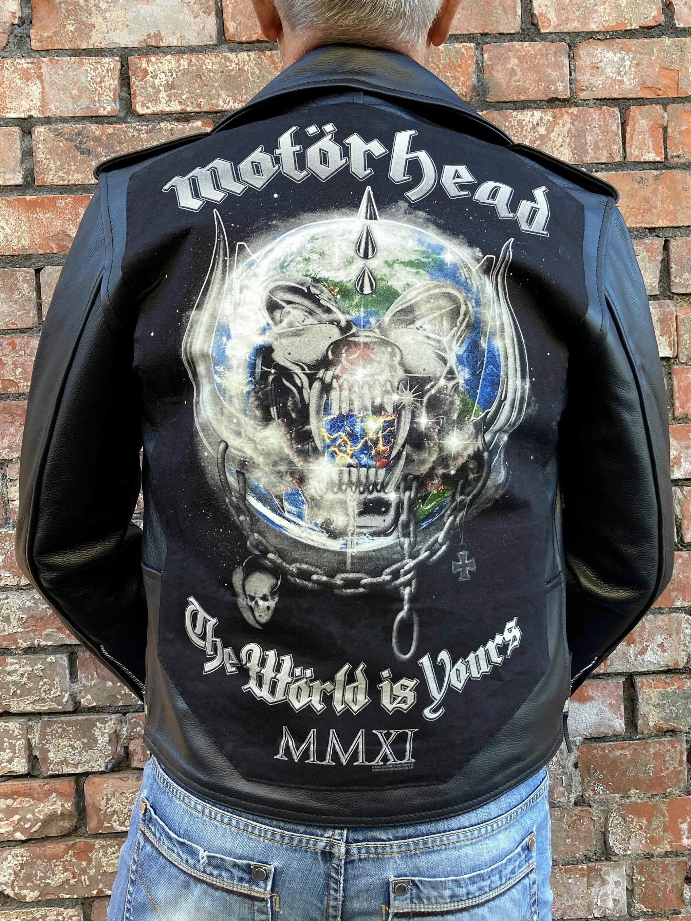 Metalworks Motorhead 'the World is Yours' Leather Jacket - Etsy