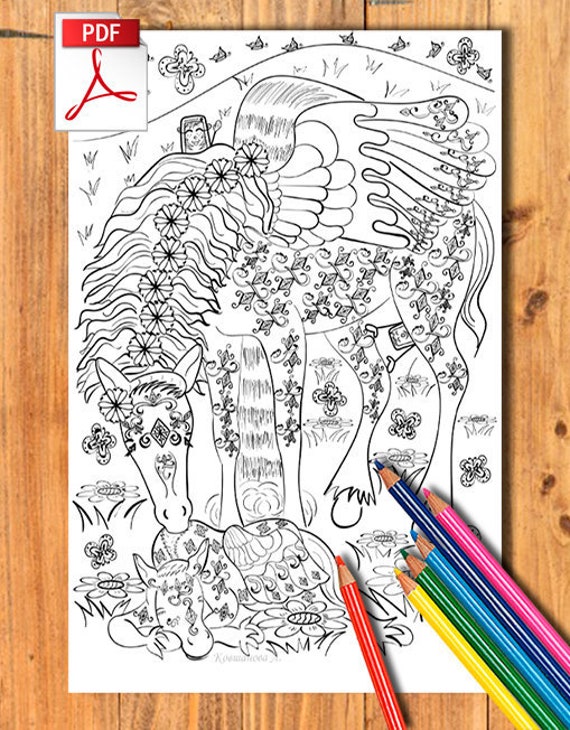 Download Adult Coloring Book Printableadult Coloring Page Etsy