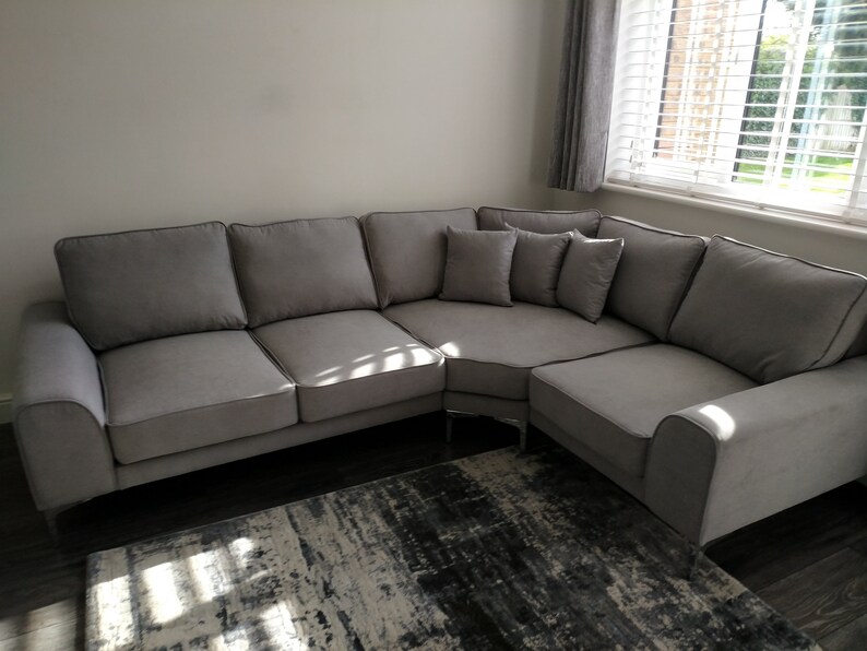 New Hand Made Large Fabric Corner Sofa Available In 6 Colours Etsy