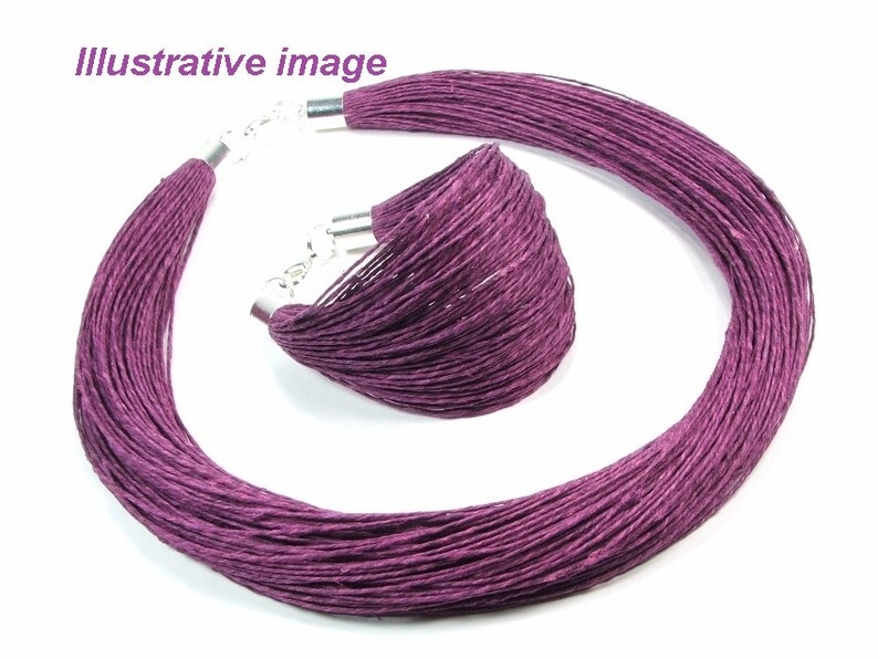 choose your color simple raw bracelet Organic with purple natural linen cord bracelet gift for vegan women women eco jewellery