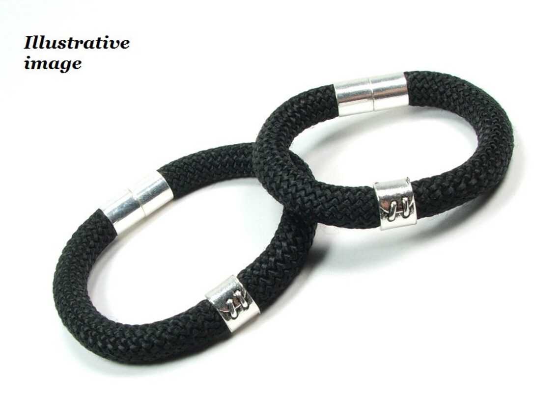 Black rope bracelet for men black paracord bracelet men Etsy