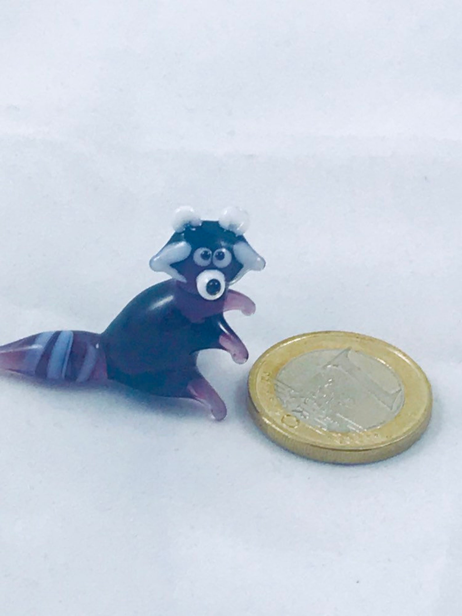 Mini Racoon Figures Raccoon Mini- Miniature Glass Figurines - Etsy