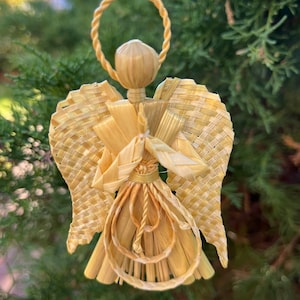 Angels made of straw - Christmas angels - Christmas tree decorations - Guardian angels - Christmas decorations