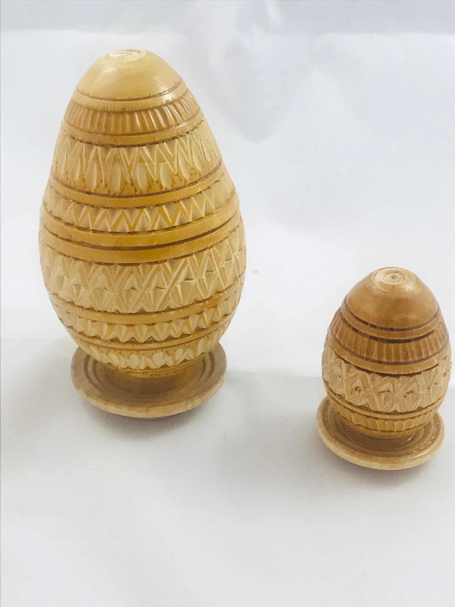 Wooden eggs carved wooden egg to open Eggs of wood carved Etsy