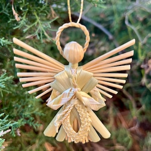 Angel made of straw -Christmas angel -Christmas tree decoration -Guardian angel -Christmas decoration