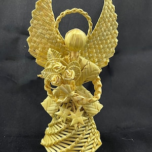 Straw angel - standing - Christmas angel - Christmas tree decoration - Guardian angel - Christmas decoration