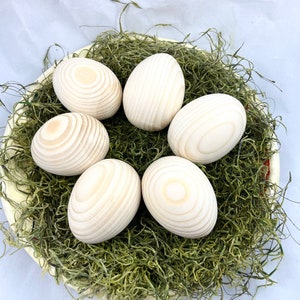 Wooden eggs - Natural - Spruce wood - Pysanky - Easter eggs - Easter eggs - Wooden eggs - Uovo di Legno eggs made of wood