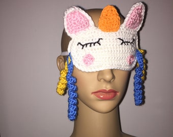 Crochet Unicorn Sleep Mask