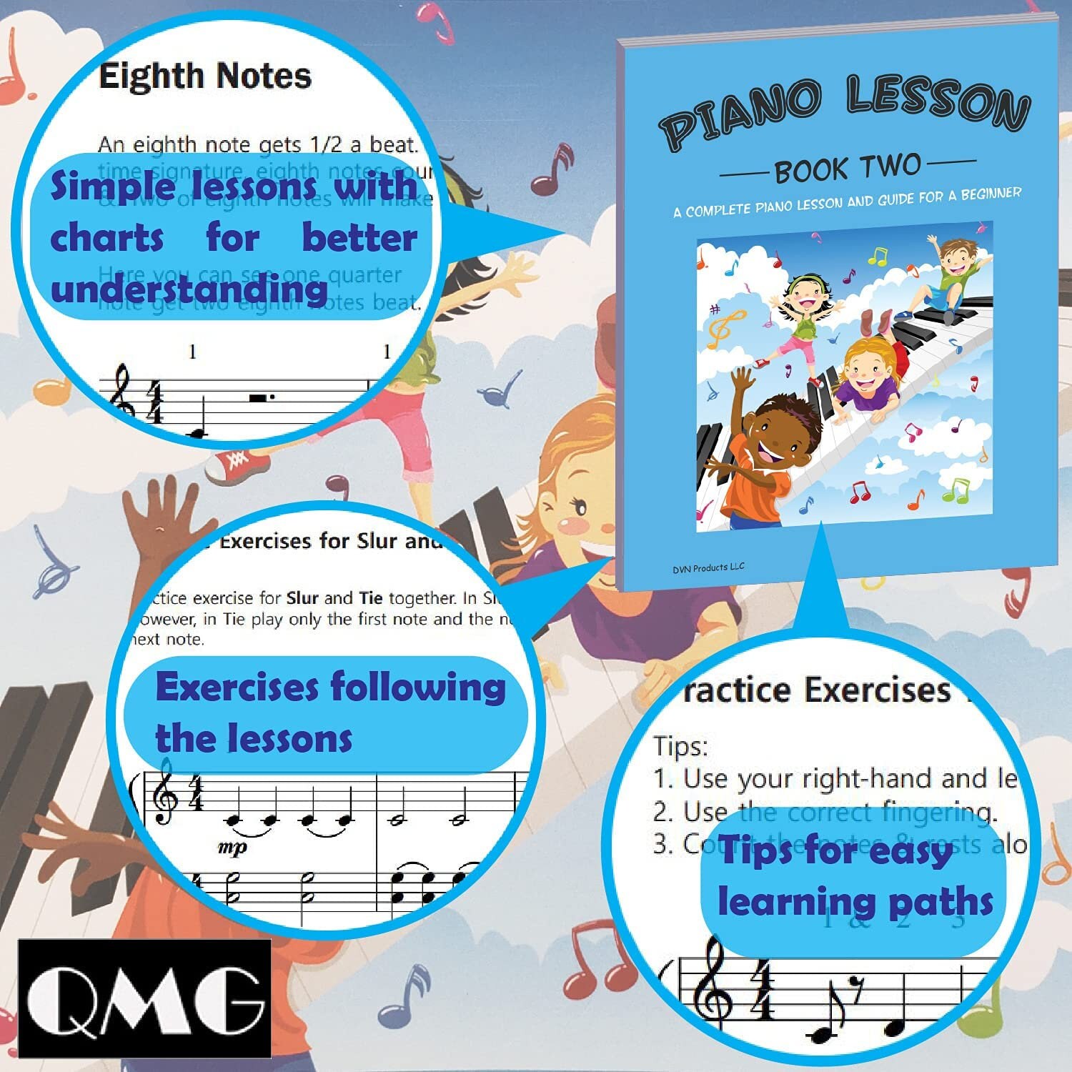 Complete Piano Music Lesson and Guide Book 2 for Kids and Beginners ...