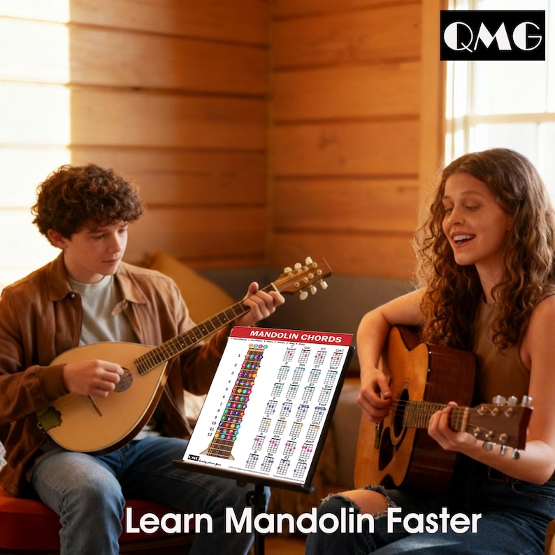 QMG Mandolin Chord and Scale Chart Major, Minor, 7th & Minor 7th Chords ...