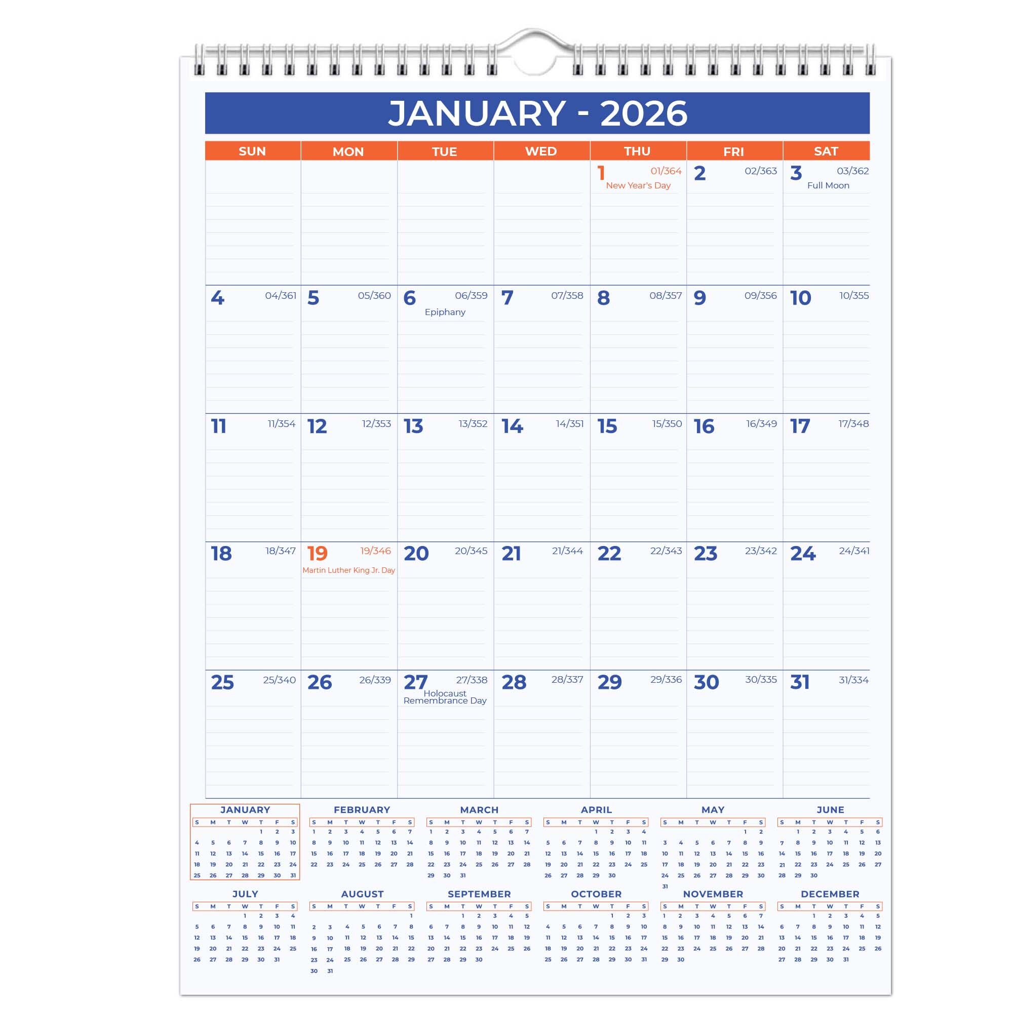 2026 Wall Calendar - January 2026 - December 2026, 12 Monthly